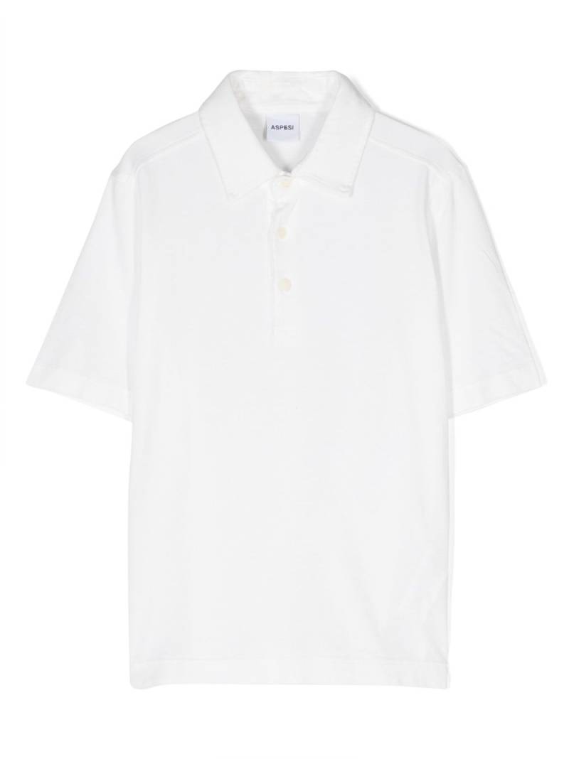 Aspesi Kids jersey short-sleeved polo shirt - White von Aspesi Kids