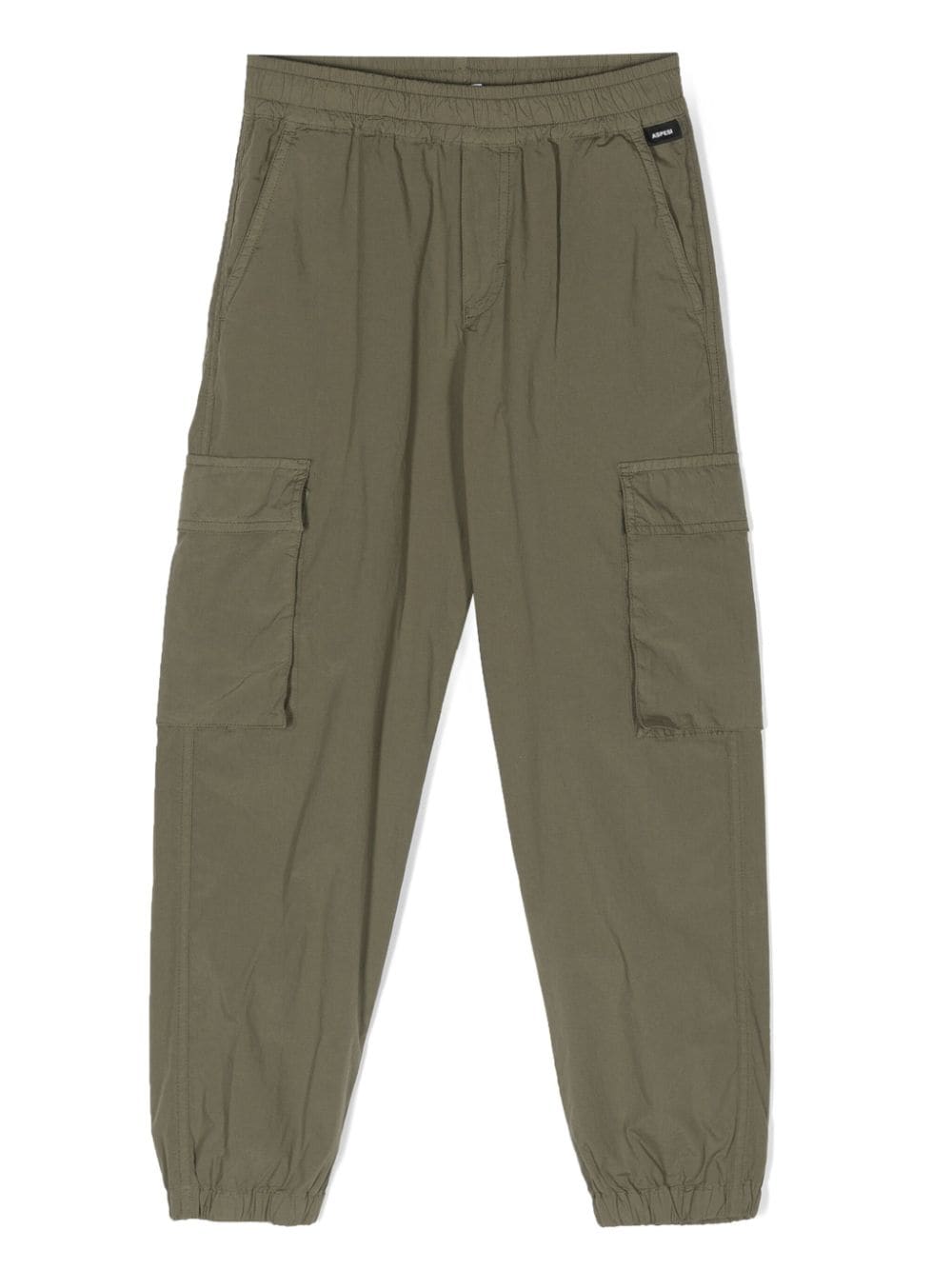 Aspesi Kids lightweight cotton cargo trousers - Green von Aspesi Kids