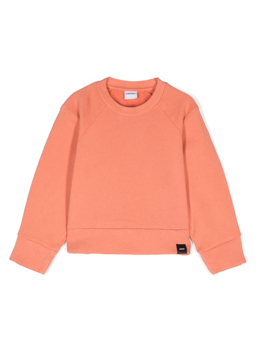 Aspesi Kids logo-tag cotton sweatshirt - Orange von Aspesi Kids
