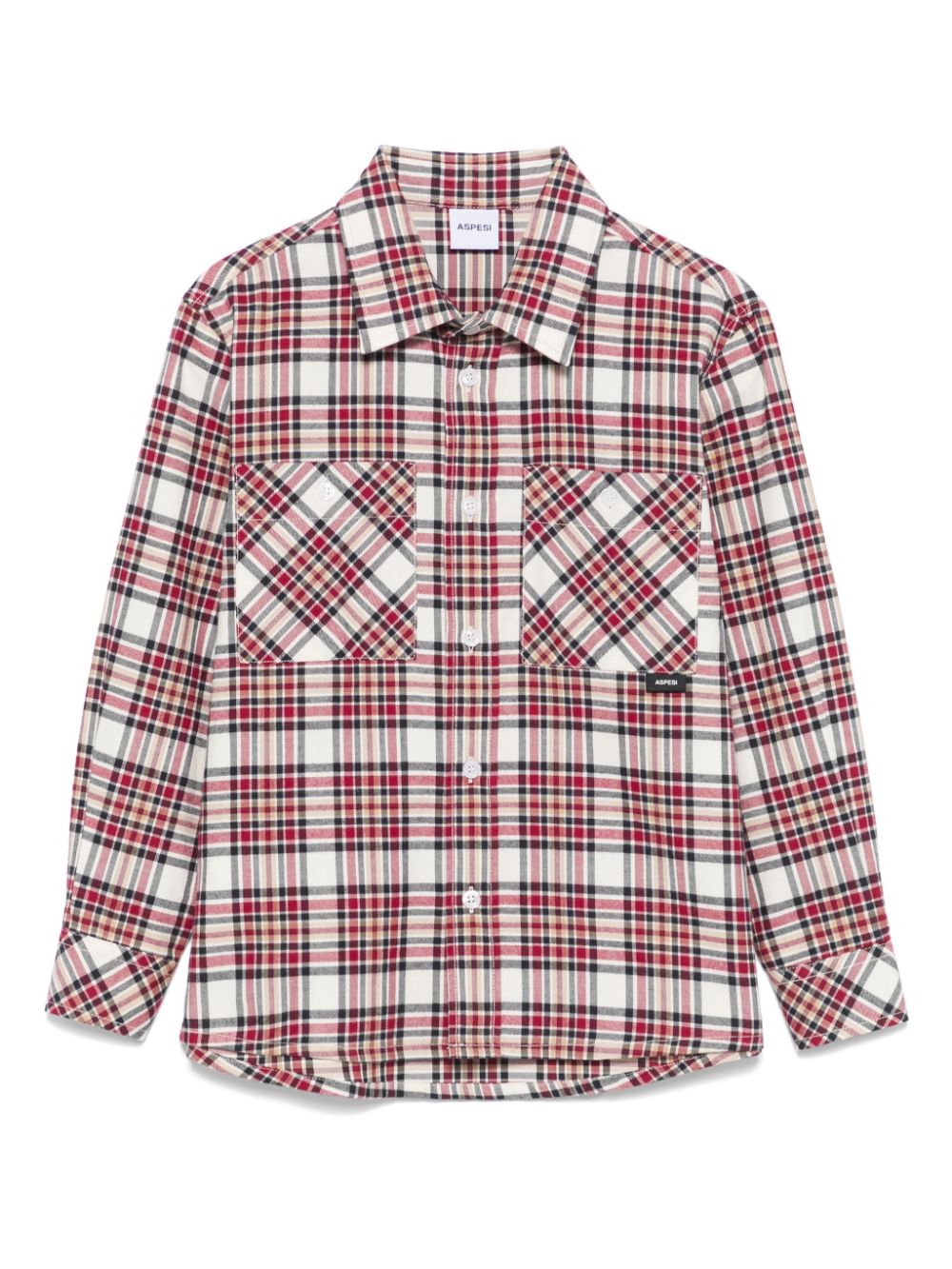 Aspesi Kids plaid-pattern shirt - Neutrals von Aspesi Kids