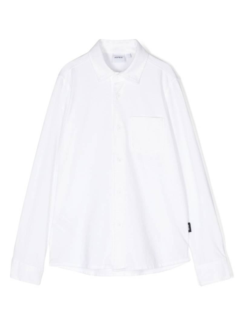 Aspesi Kids plain cotton shirt - White von Aspesi Kids