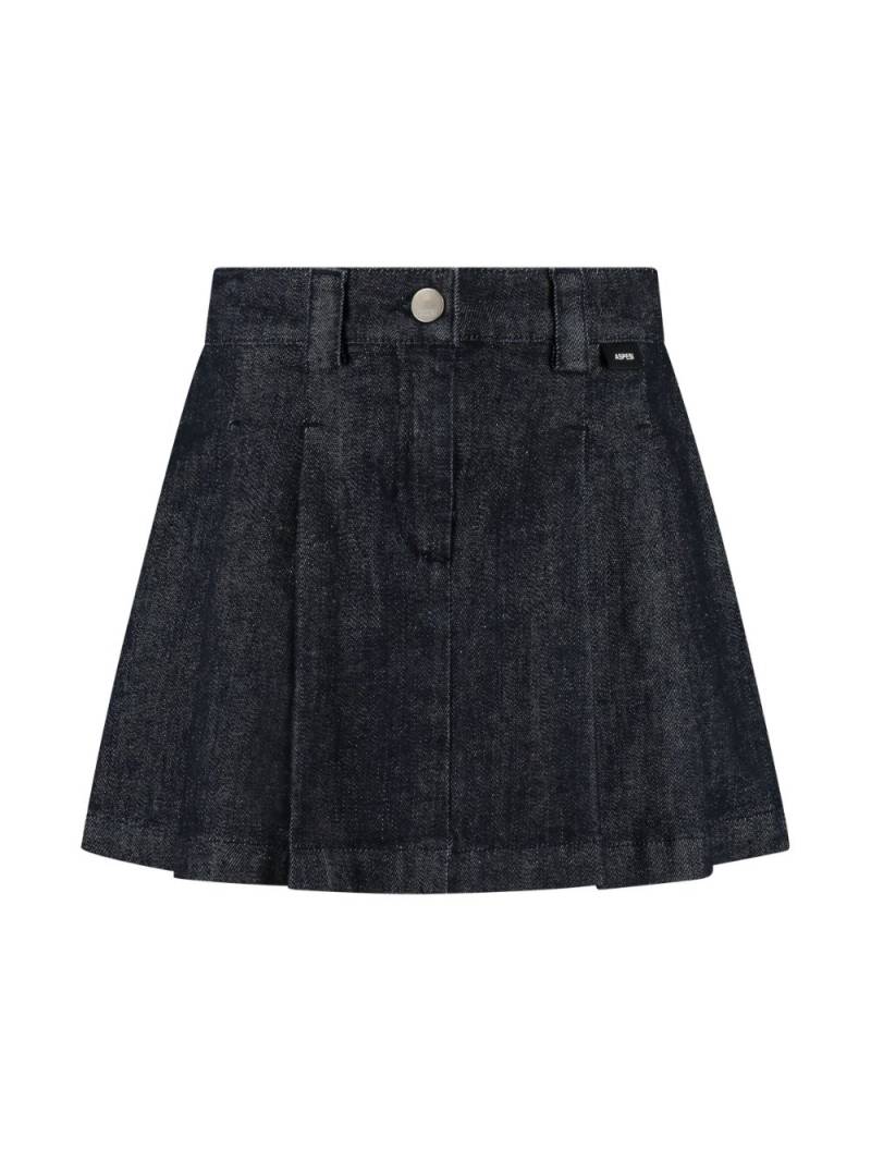 Aspesi Kids pleated denim skirt - Blue von Aspesi Kids