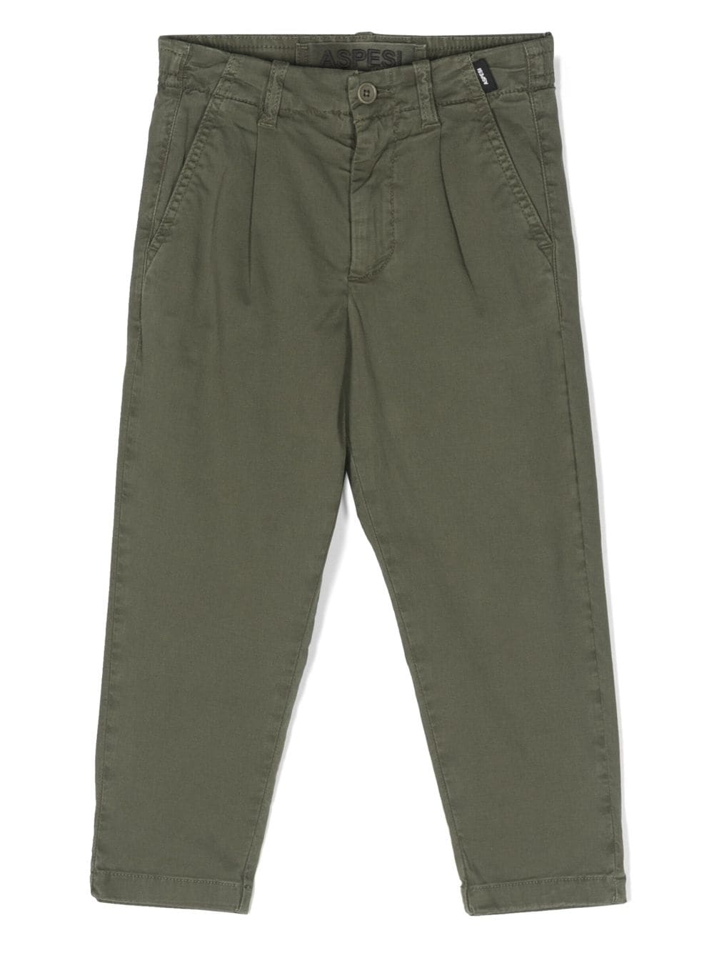 Aspesi Kids tapered-leg cotton chinos - Green von Aspesi Kids