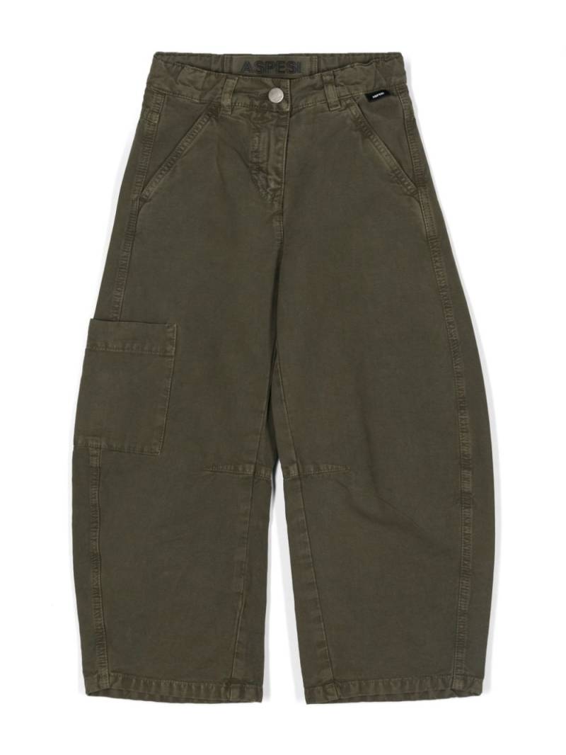 Aspesi Kids tapered trousers - Green von Aspesi Kids