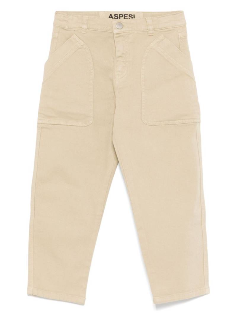 Aspesi Kids twill trousers - Brown von Aspesi Kids