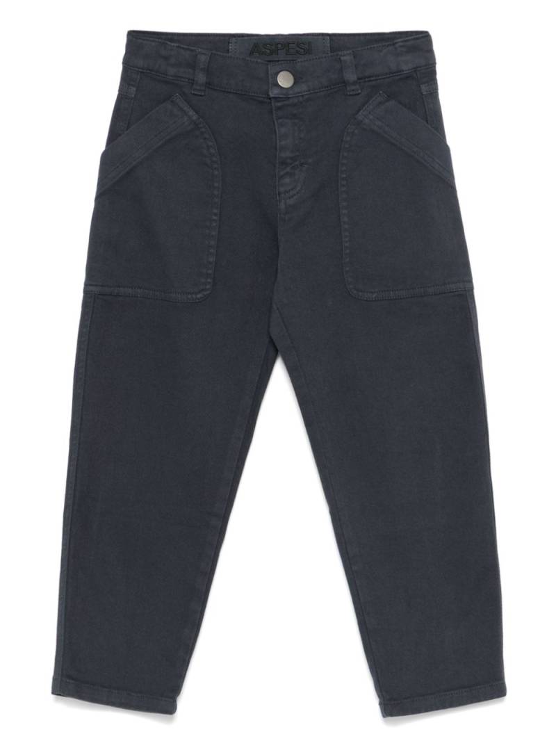 Aspesi Kids twill trousers - Blue von Aspesi Kids