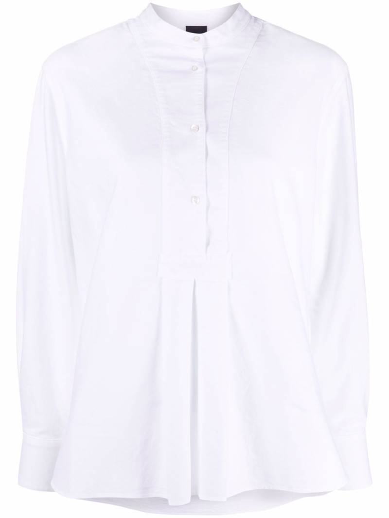 ASPESI Mandarin-collar cotton blouse - White von ASPESI