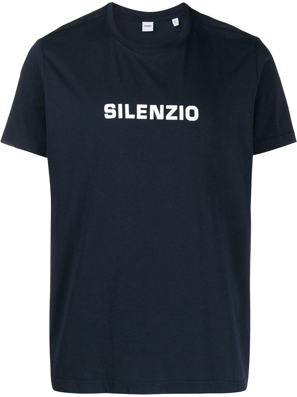 ASPESI Silenzio print relaxed-fit T-shirt - Blue von ASPESI