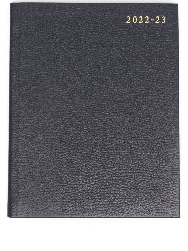 Aspinal Of London 2022-23 mid-year leather diary - Blue von Aspinal Of London