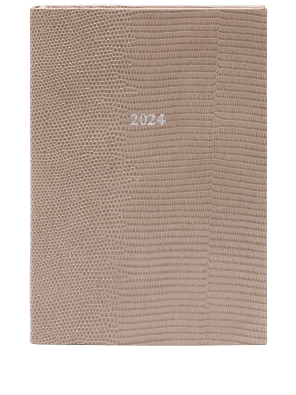 Aspinal Of London 2024 A5 Day to Page leather diary - Neutrals von Aspinal Of London