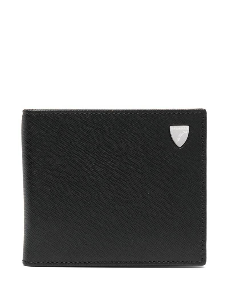 Aspinal Of London 6 CC logo-plaque leather wallet - Black von Aspinal Of London