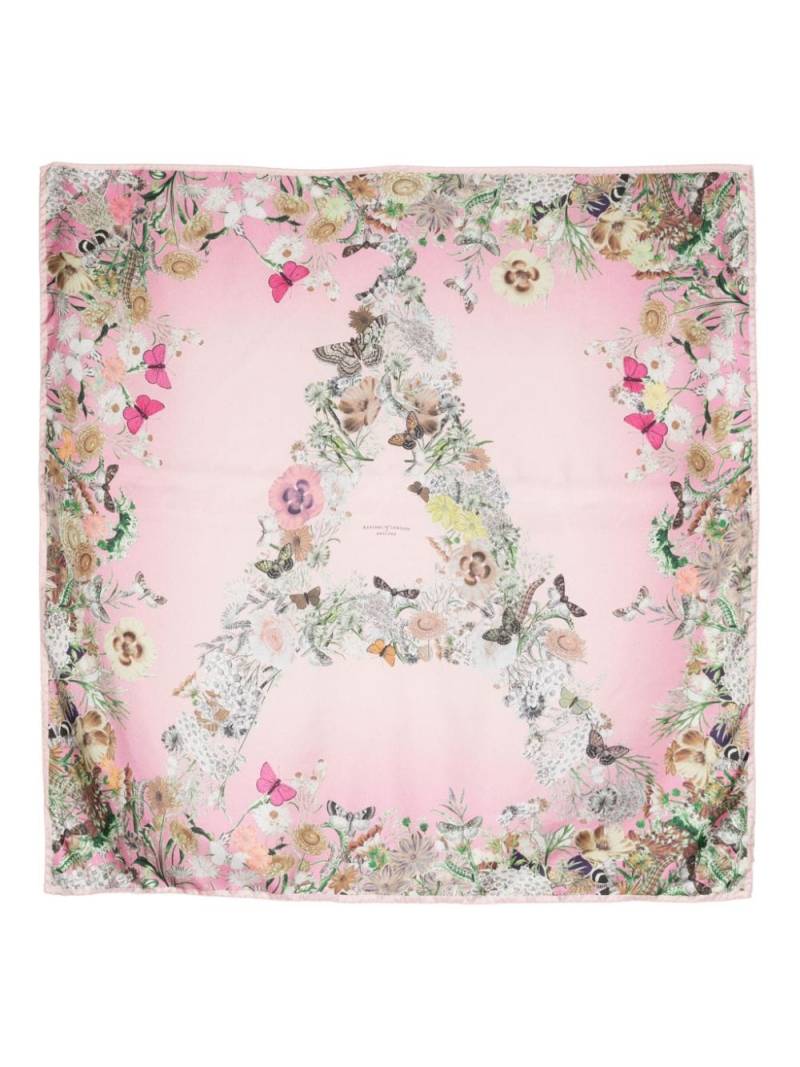 Aspinal Of London 'A' scarf - Pink von Aspinal Of London