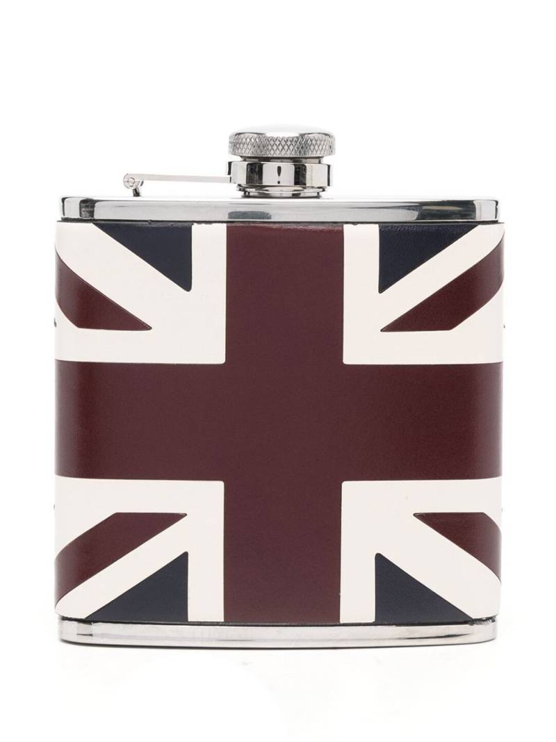 Aspinal Of London Classic Union Jack hip flask (5oz) - Blue von Aspinal Of London