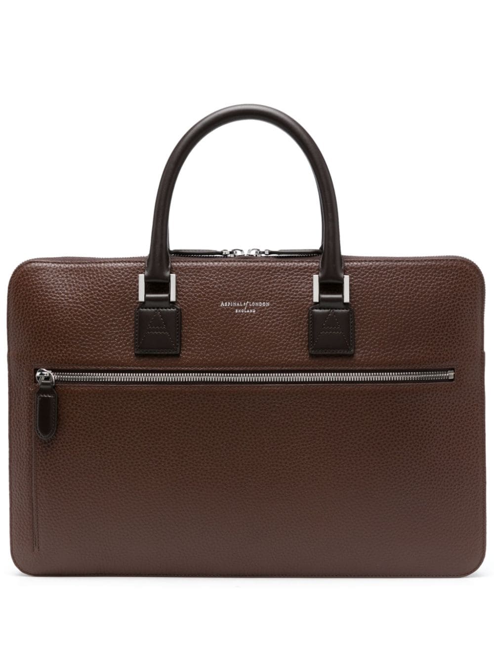 Aspinal Of London Connaught leather briefcase - Brown von Aspinal Of London