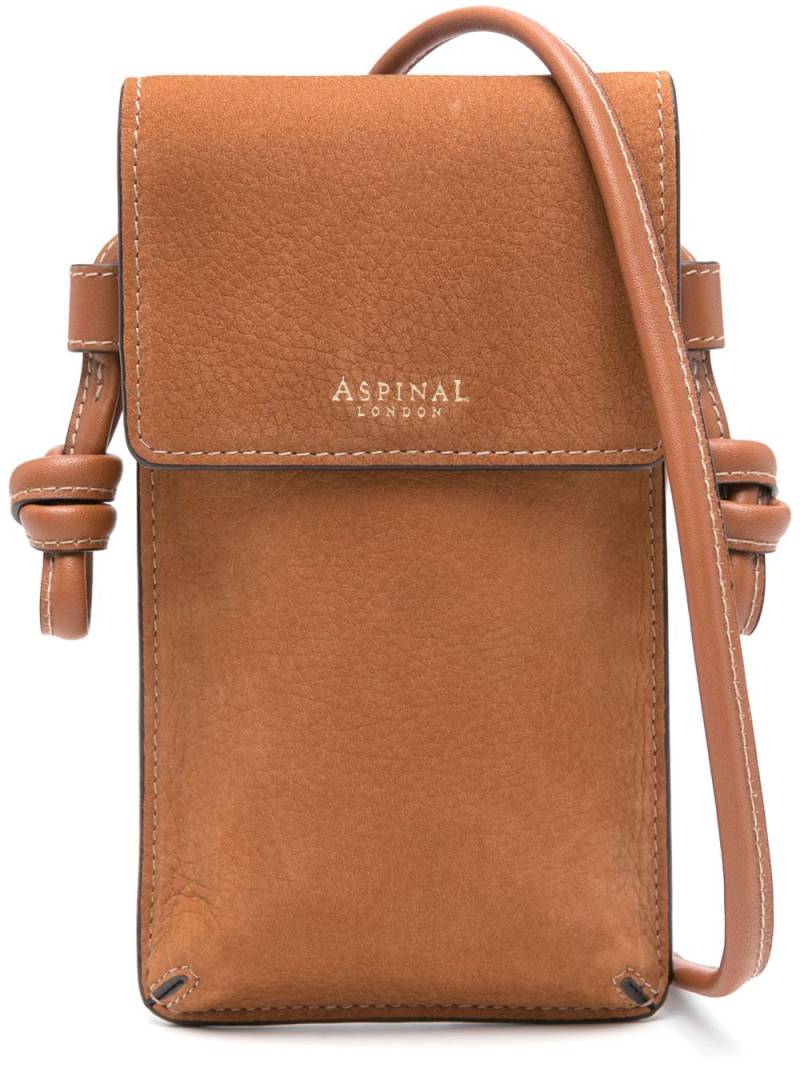 Aspinal Of London Ella phone pouch - Brown von Aspinal Of London