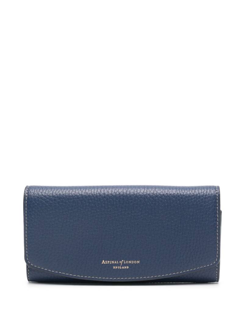 Aspinal Of London Essential leather wallet - Blue von Aspinal Of London