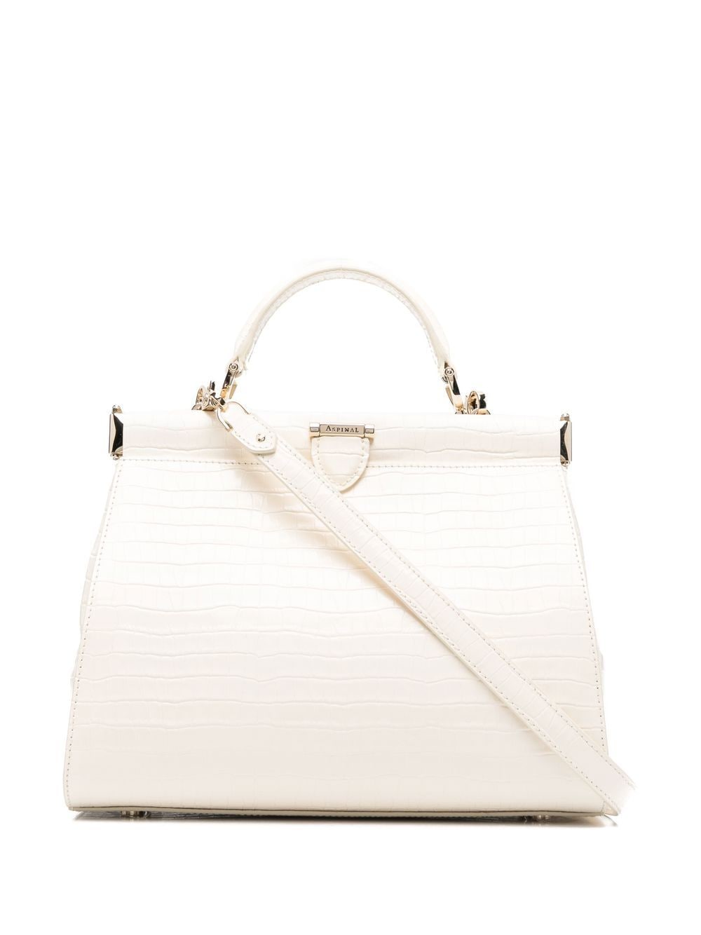 Aspinal Of London Florence Frame crocodile embossed bag - Neutrals von Aspinal Of London