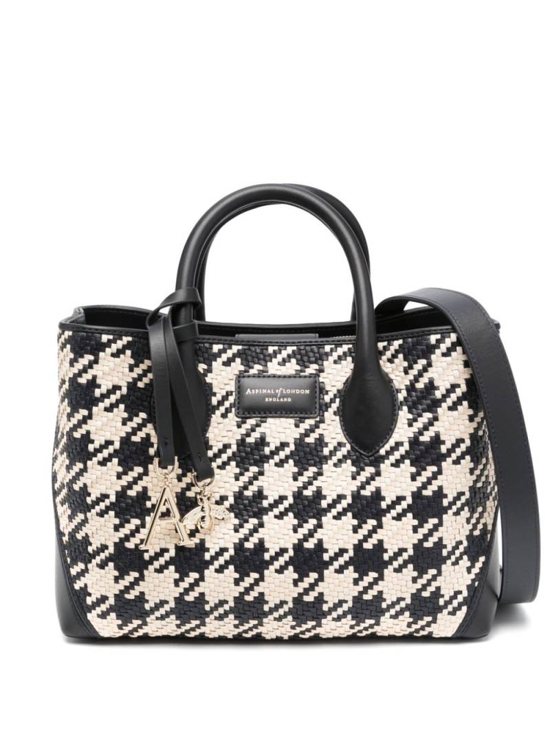 Aspinal Of London London houndstooth tote bag - Brown von Aspinal Of London