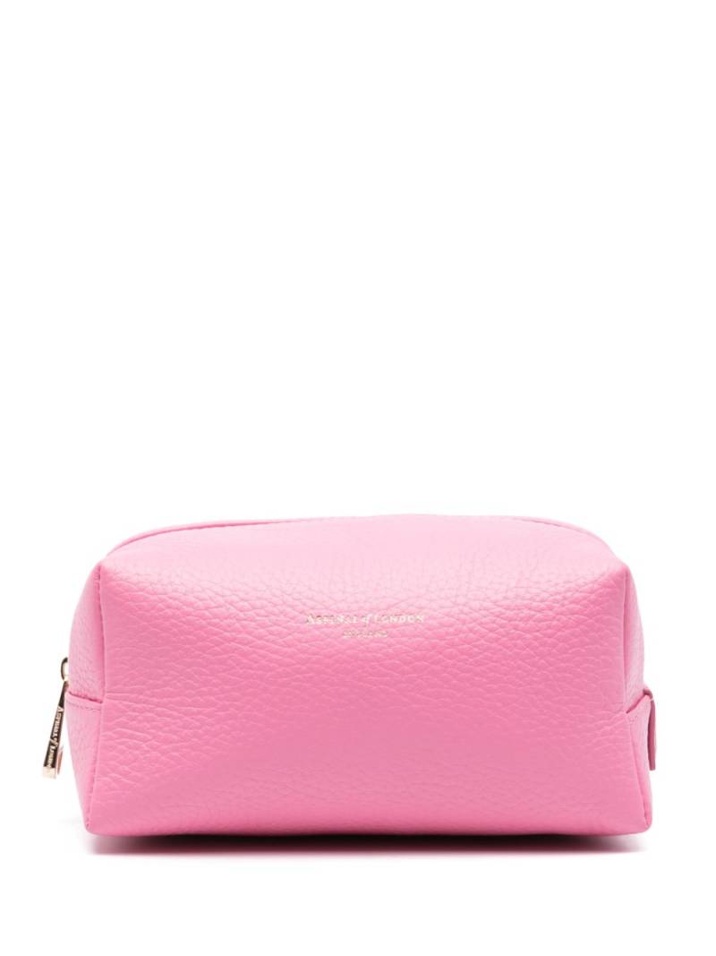 Aspinal Of London London leather makeup bag - Pink von Aspinal Of London