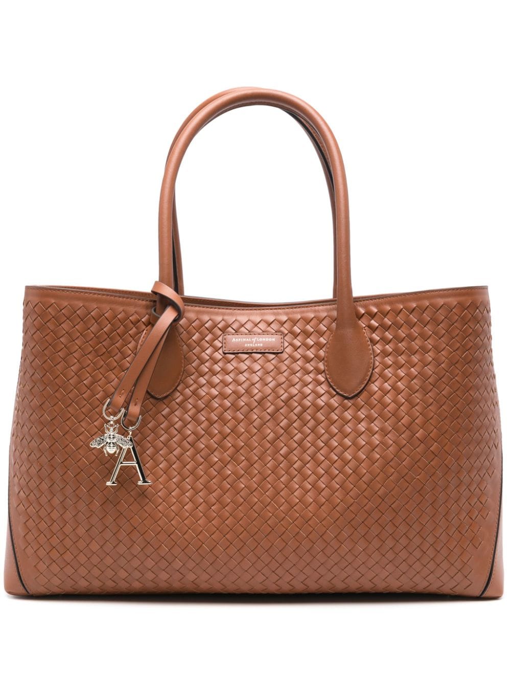 Aspinal Of London London woven leather tote bag - Brown von Aspinal Of London