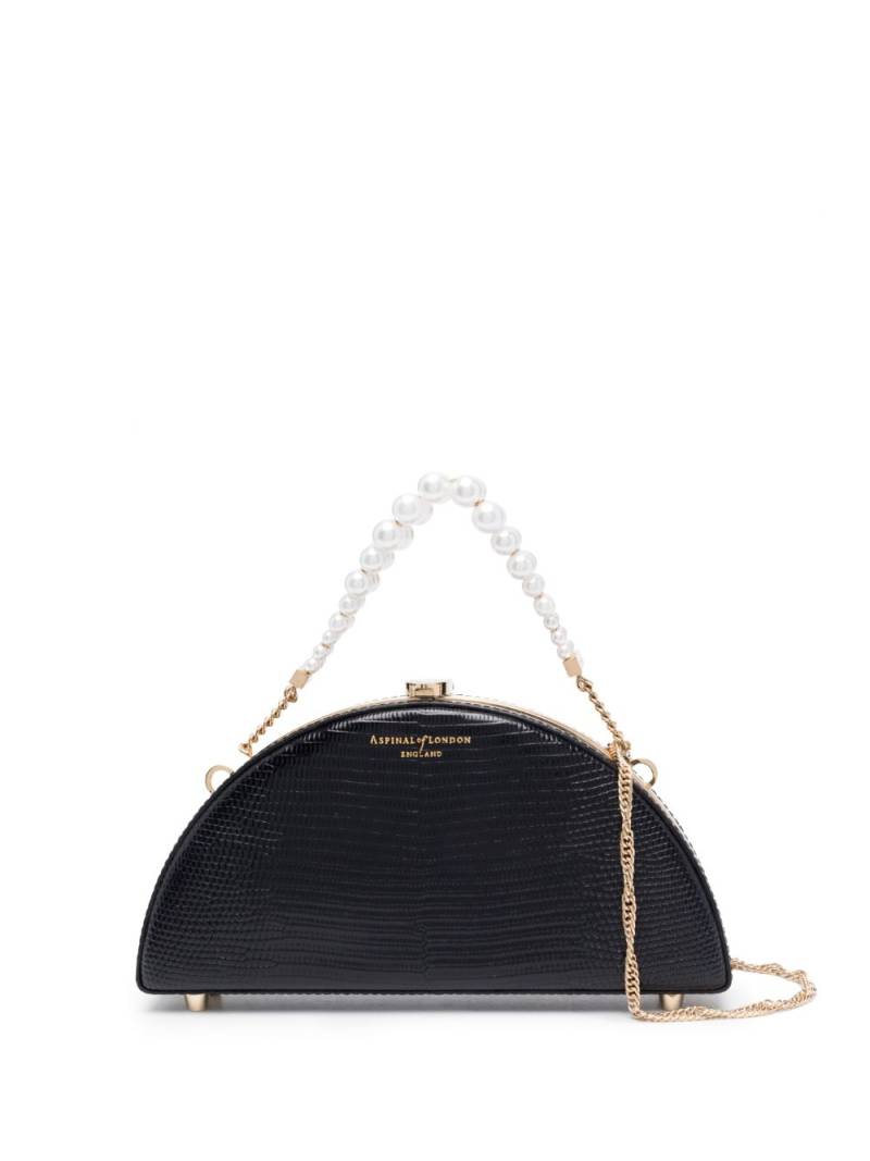 Aspinal Of London Luna pearl-embellished clutch bag - Black von Aspinal Of London