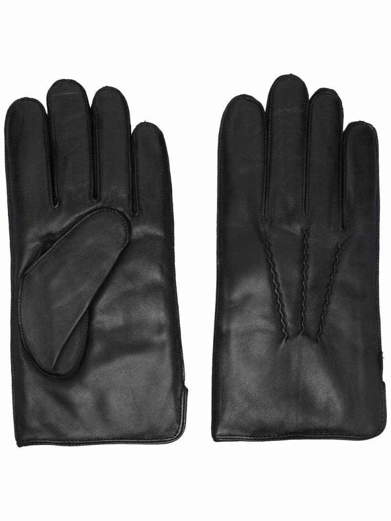 Aspinal Of London MENS CASHMERE GLOVES BLACK SHEEP NAPPA L von Aspinal Of London