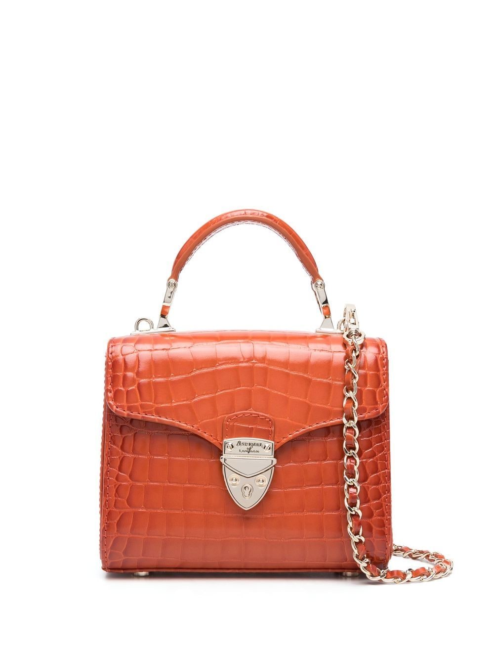 Aspinal Of London Mayfair crocodile-effect tote bag - Orange von Aspinal Of London