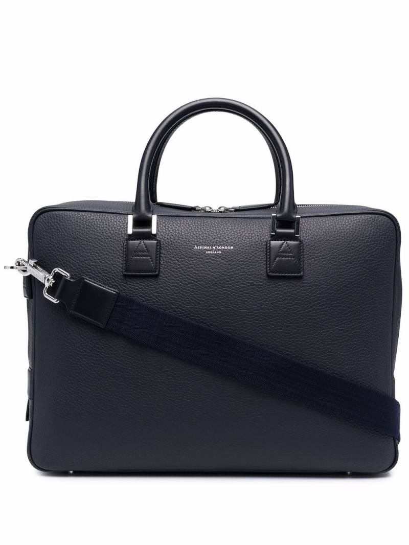 Aspinal Of London Mount Street laptop briefcase - Blue von Aspinal Of London