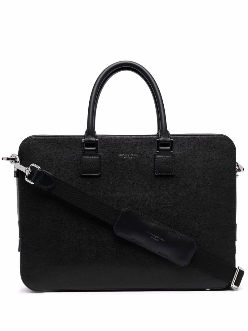 Aspinal Of London Mount Street laptop briefcase - Black von Aspinal Of London