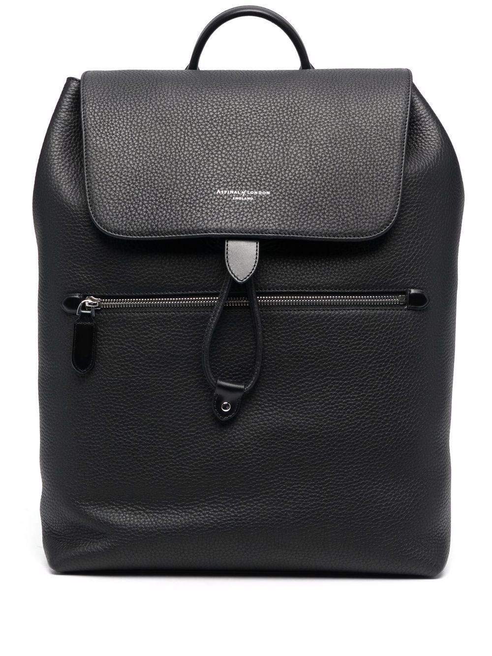 Aspinal Of London Reporter grained-effect backpack - Black von Aspinal Of London