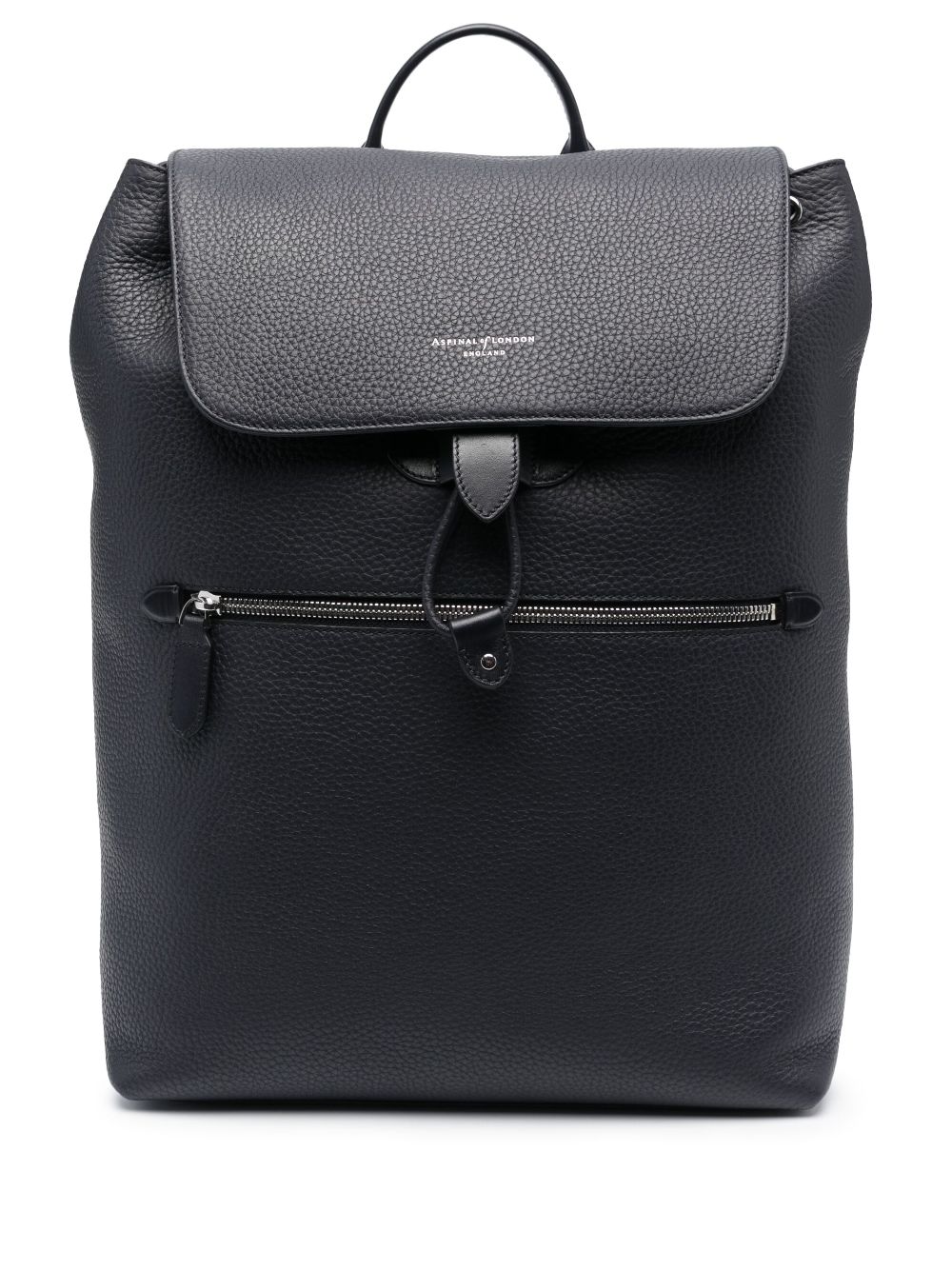 Aspinal Of London Reporter grained-leather backpack - Blue von Aspinal Of London