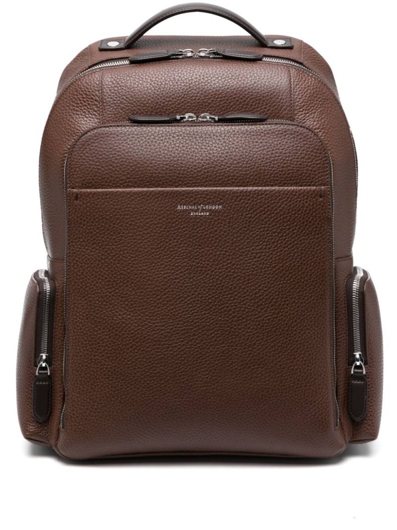 Aspinal Of London Reporter leather backpack - Brown von Aspinal Of London