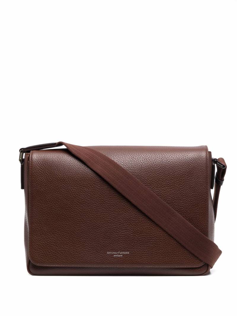 Aspinal Of London Reporter leather messenger bag - Brown von Aspinal Of London