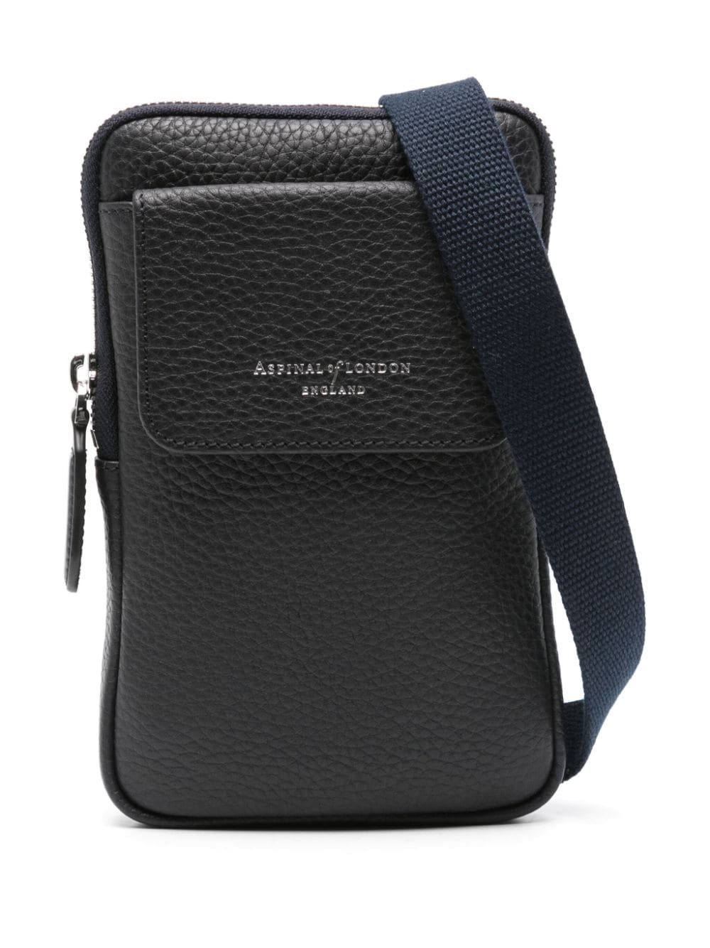 Aspinal Of London Reporter leather phone bag - Blue von Aspinal Of London