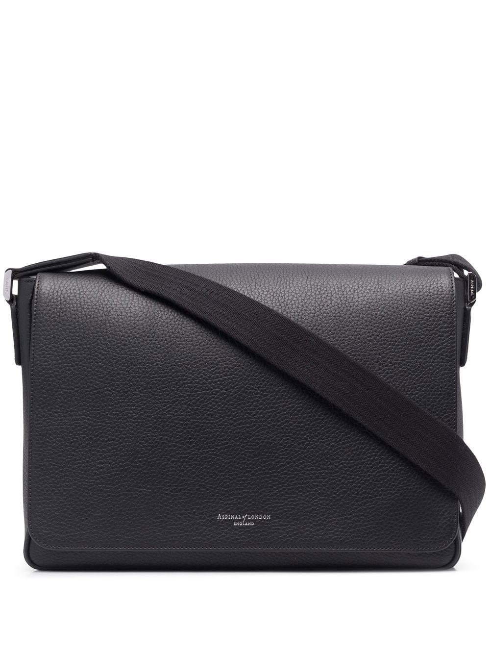 Aspinal Of London Reporter leather shoulder bag - Black von Aspinal Of London