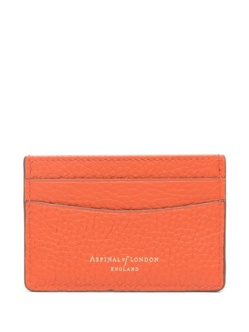 Aspinal Of London Slim leather cardholder - Orange von Aspinal Of London