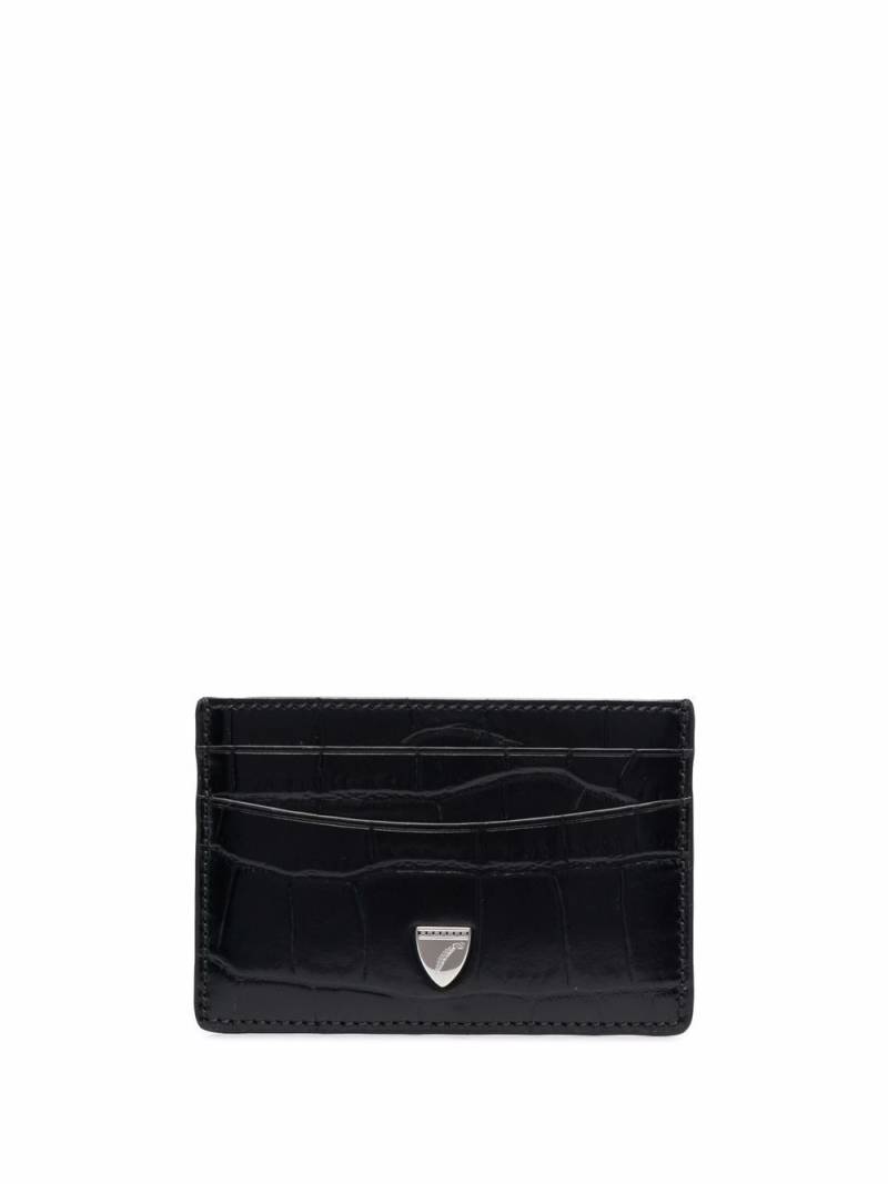 Aspinal Of London croc-effect card holder - Black von Aspinal Of London