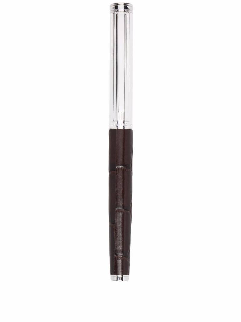 Aspinal Of London croc-effect rollerball pen - Brown von Aspinal Of London