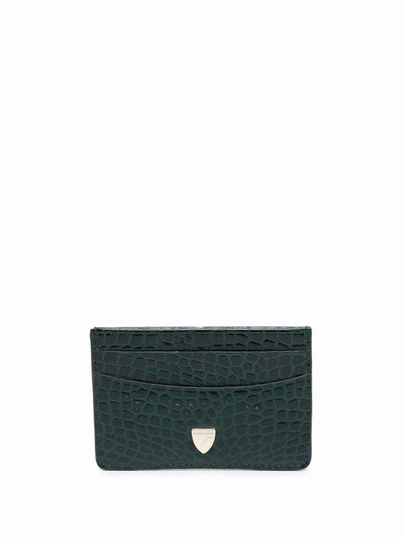 Aspinal Of London crocodile-effect cardholder - Green von Aspinal Of London