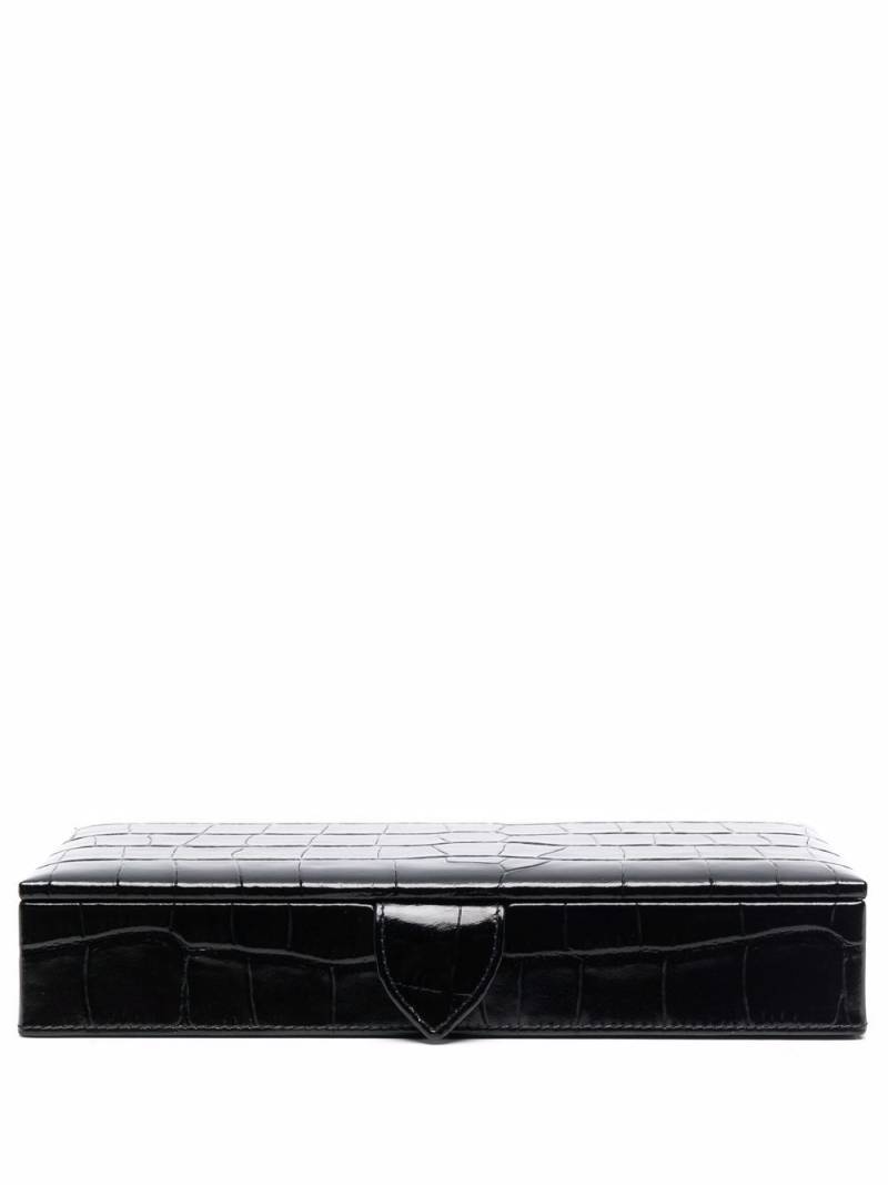 Aspinal Of London crocodile-effect leather box - Black von Aspinal Of London