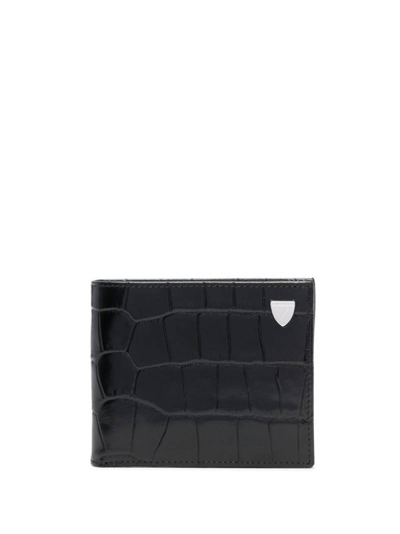 Aspinal Of London embossed croc wallet - Black von Aspinal Of London