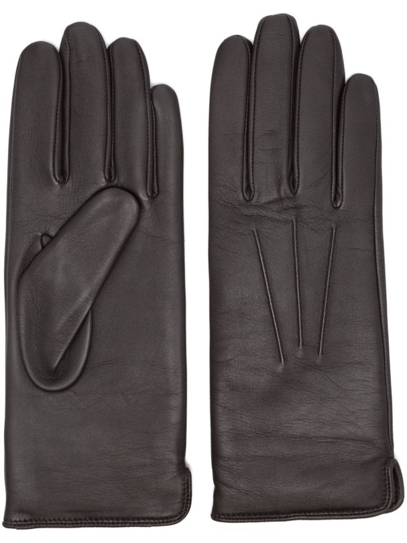 Aspinal Of London leather gloves - Brown von Aspinal Of London