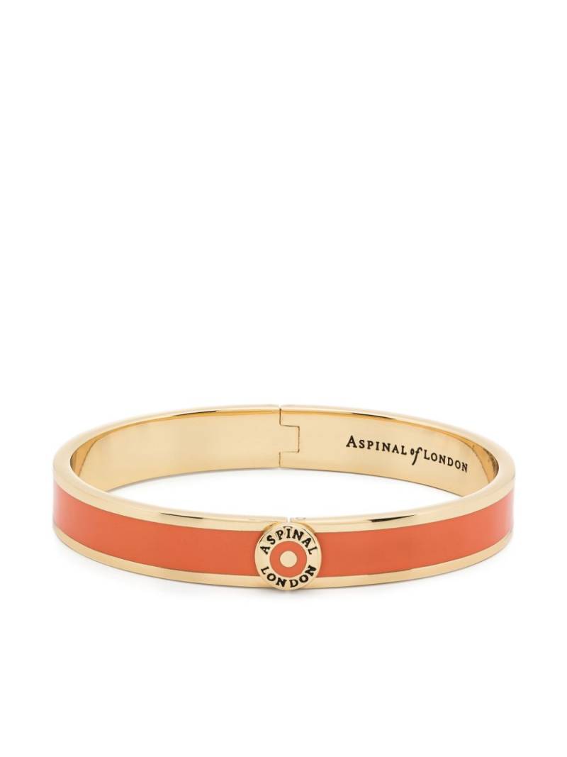 Aspinal Of London logo-plaque bangle - Orange von Aspinal Of London