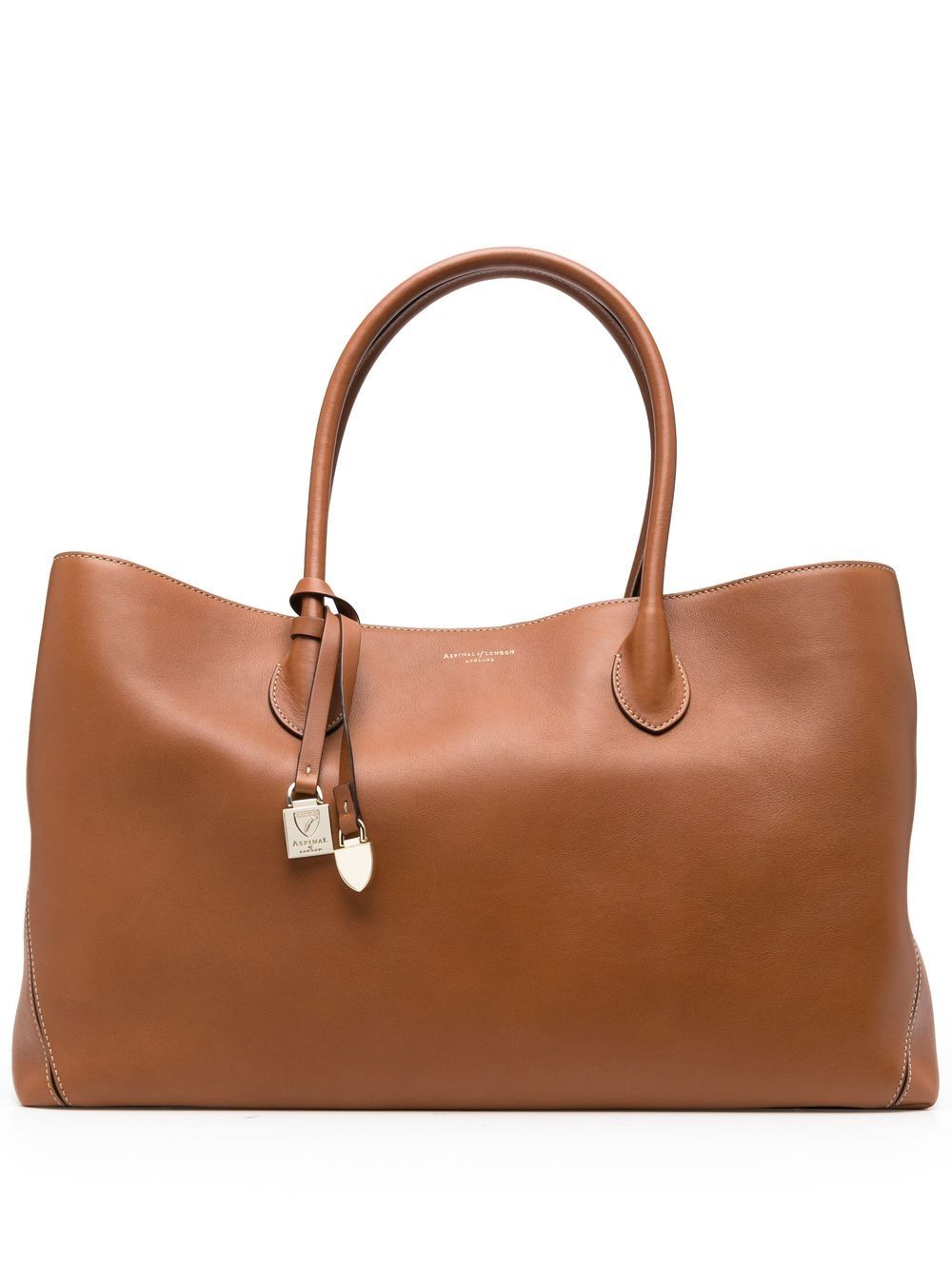 Aspinal Of London logo-print leather tote bag - Brown von Aspinal Of London