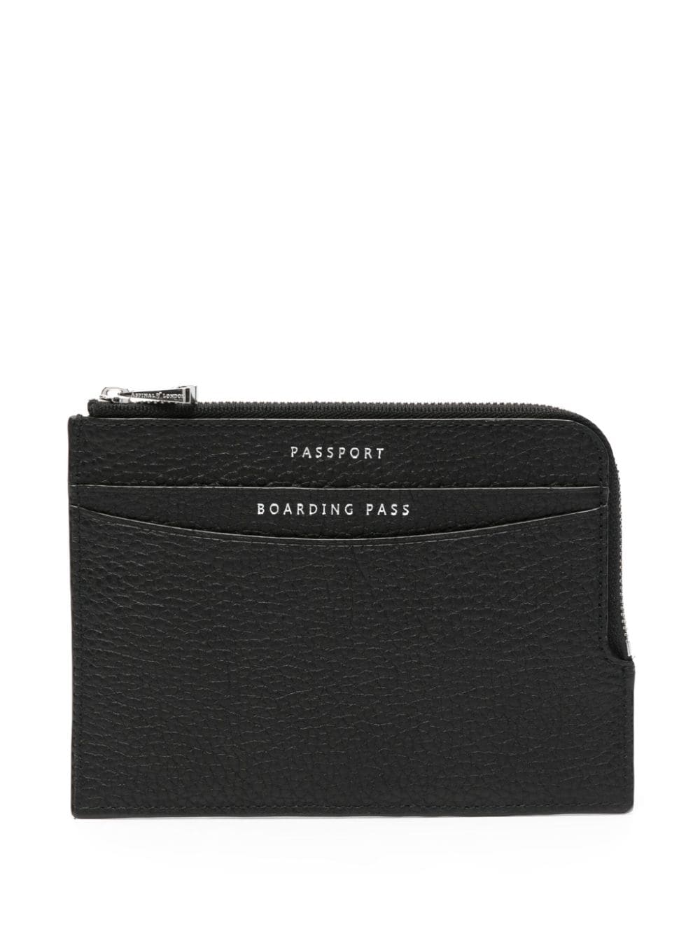 Aspinal Of London logo-print leather travel wallet - Black von Aspinal Of London