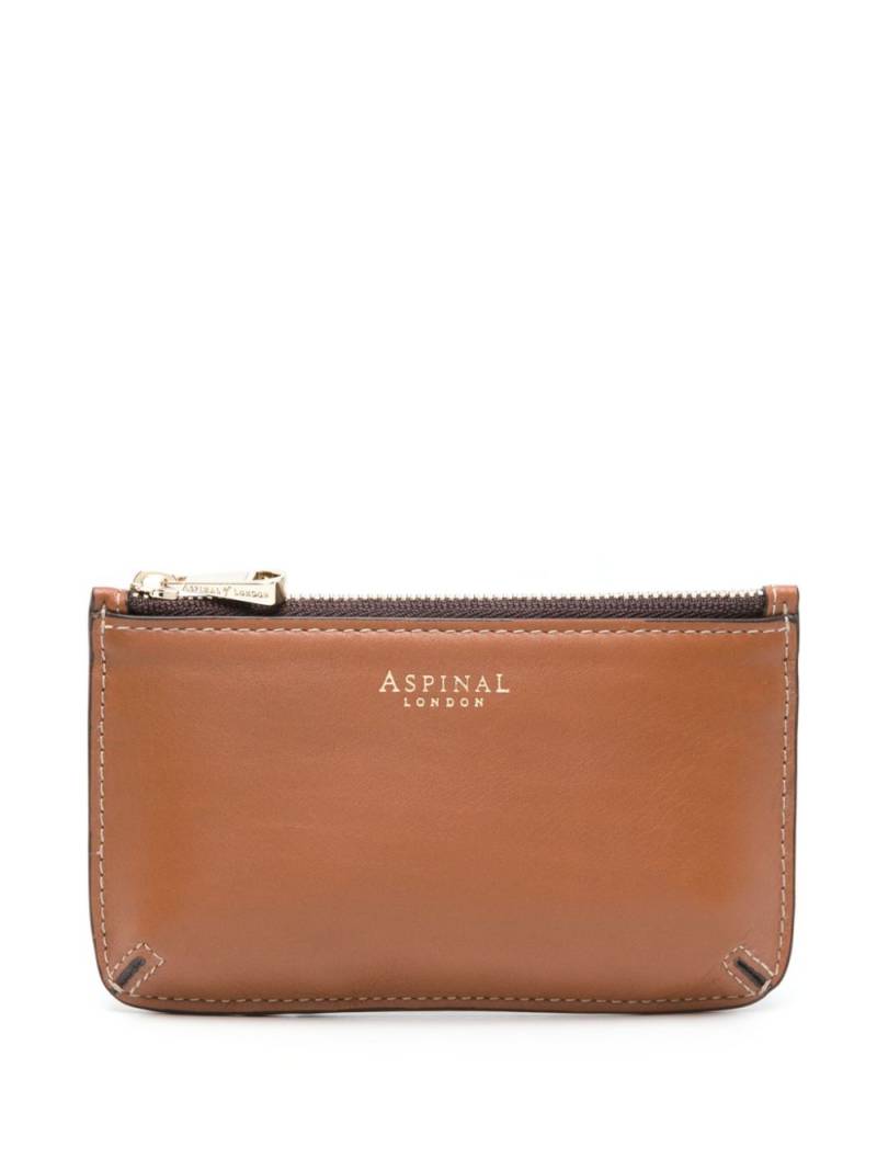 Aspinal Of London logo-print leather wallet - Brown von Aspinal Of London