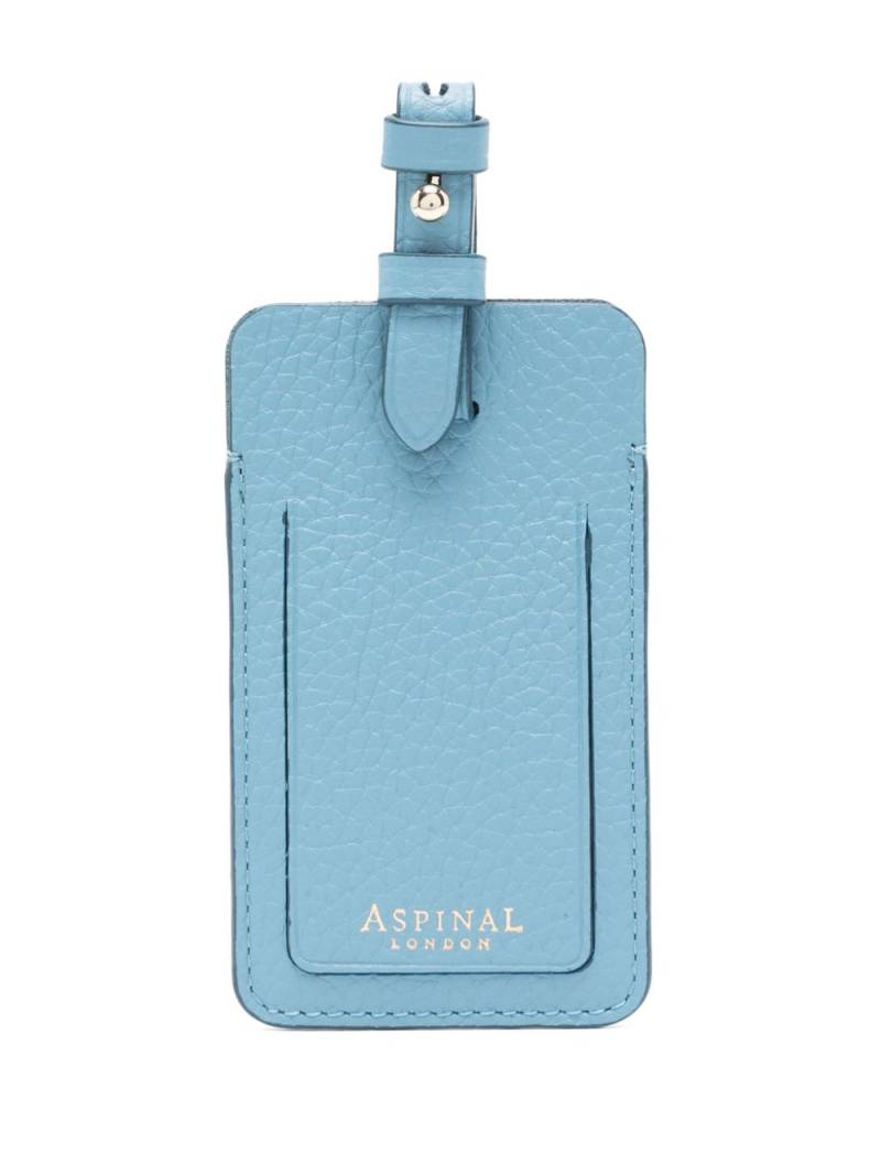 Aspinal Of London logo-stamp luggage tag - Blue von Aspinal Of London