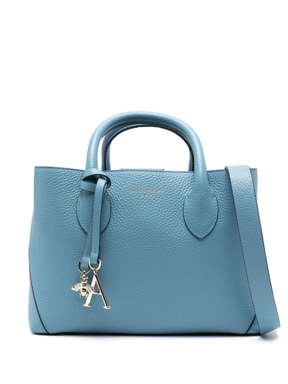 Aspinal Of London medium London leather tote bag - Blue von Aspinal Of London