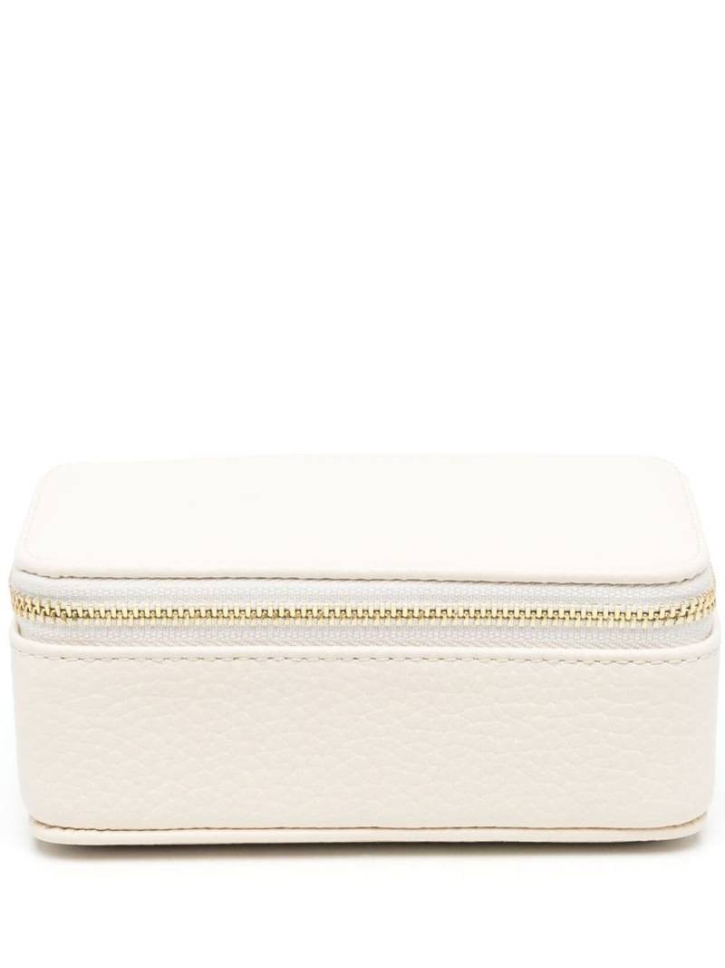 Aspinal Of London medium travel leather jewellery case - Neutrals von Aspinal Of London