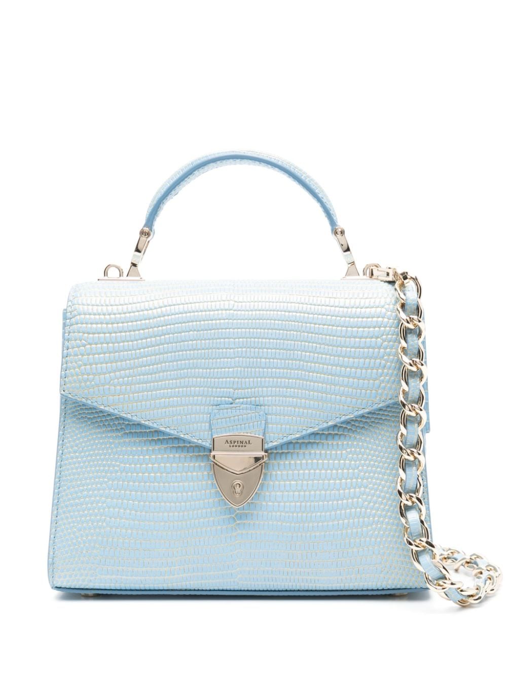 Aspinal Of London midi Mayfair leather tote bag - Blue von Aspinal Of London